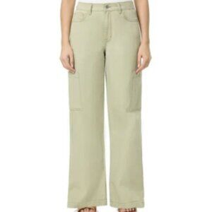 *NWT*  Kensie  The Kaya High Waist Wid Leg Cargo Pants, TEA color size L (8/29)